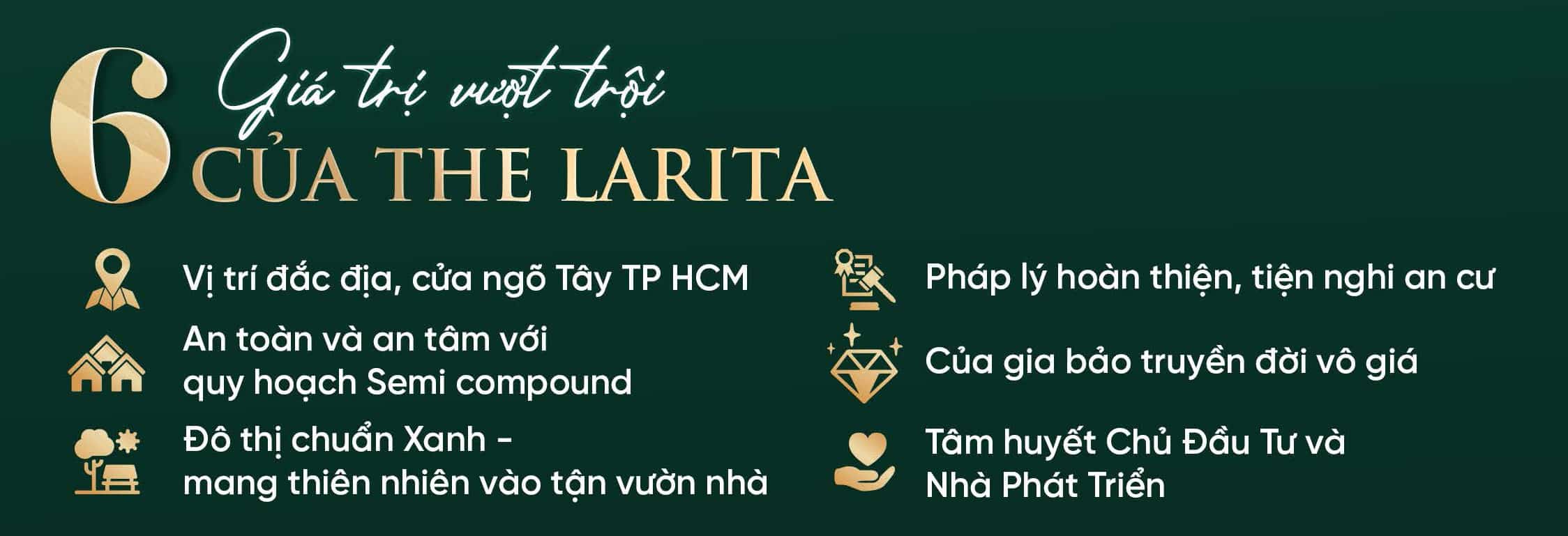 6 giá trị vượt trội của The Larita Long An