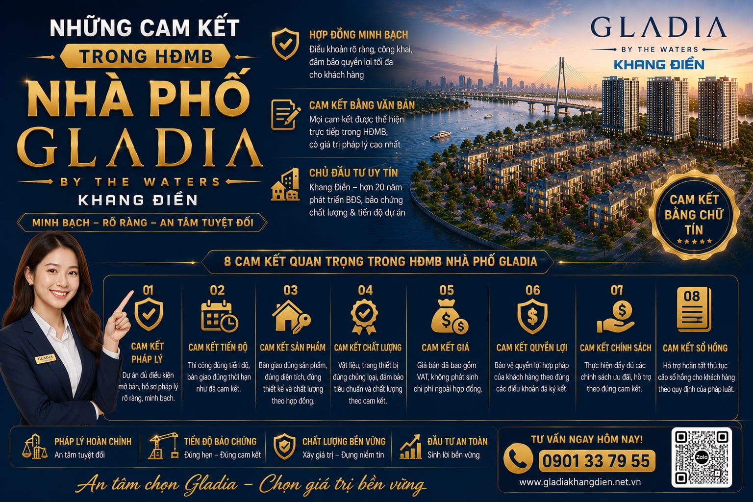 Những cam kết trong HĐMB nhà phố Gladia