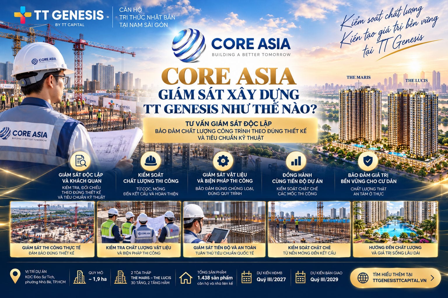 CORE ASIA Giám Sát Xây Dựng TT Genesis Như Thế Nào?
