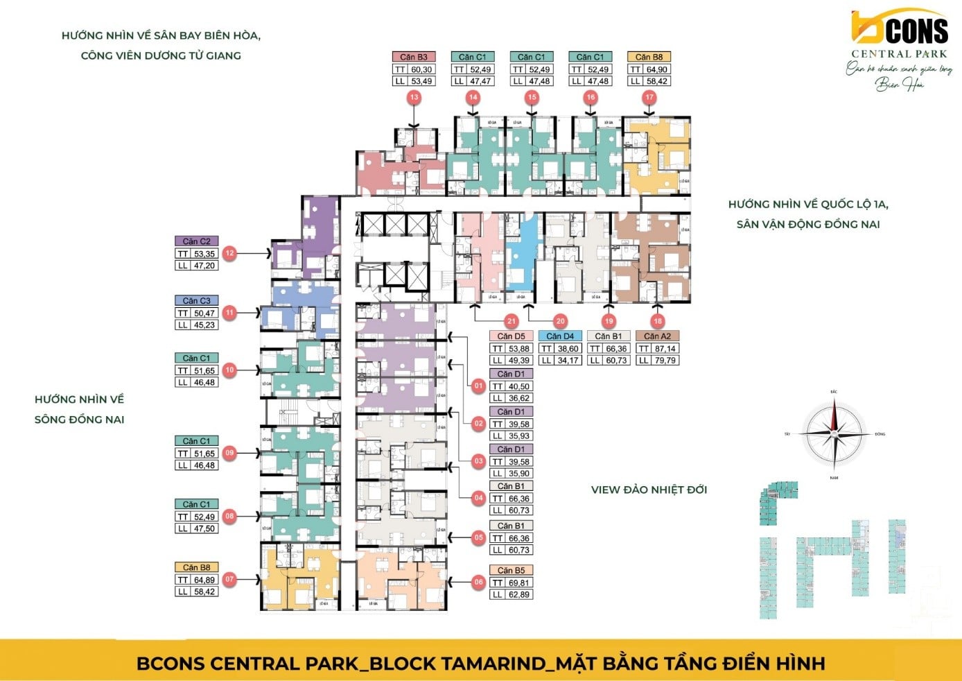 Mặt bằng dự án Bcons Central Park