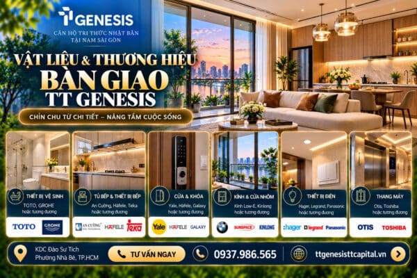 Vật liệu và thương hiệu bàn giao TT Genesis có gì đáng chú ý?